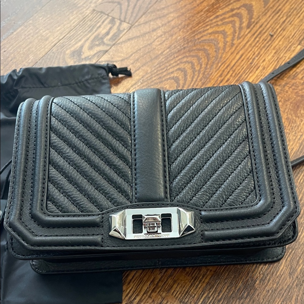 Rebecca Minkoff Black Chevron Crossbody Bag